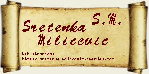 Sretenka Milićević vizit kartica